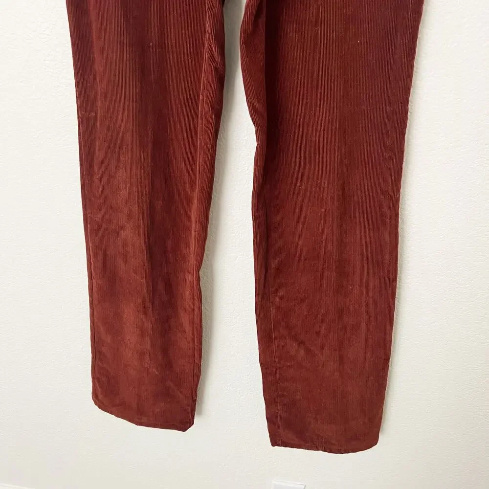 [Vintage] 70s Levi's Rust Brown High Rise Corduroy Flared Bell Bottoms Size 26